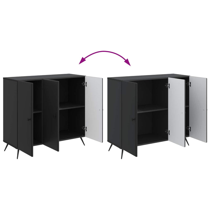 Bufet Negru 89 x 34,5 x 80 cm Lemn prelucrat - WALTI WALTI