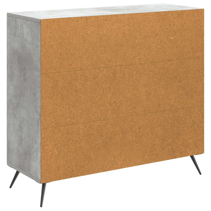 Bufet Gri Beton 89 x 34,5 x 80 cm Lemn prelucrat - WALTI WALTI