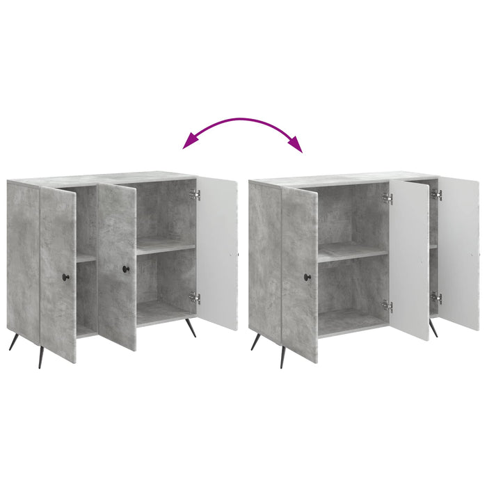Bufet Gri Beton 89 x 34,5 x 80 cm Lemn prelucrat - WALTI WALTI
