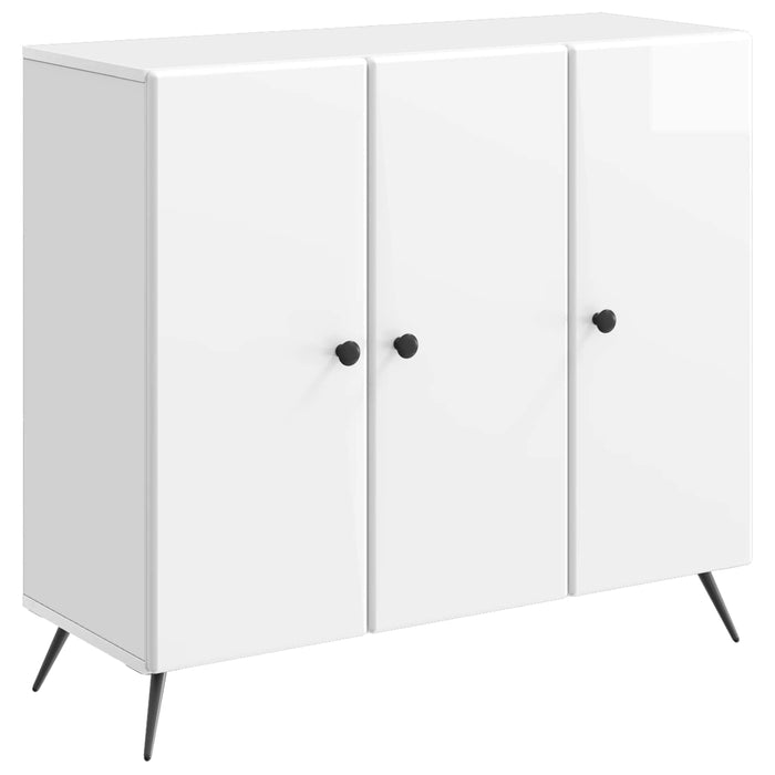 Bufet Alb foarte lucios 89 x 34,5 x 80 cm Lemn prelucrat - WALTI WALTI