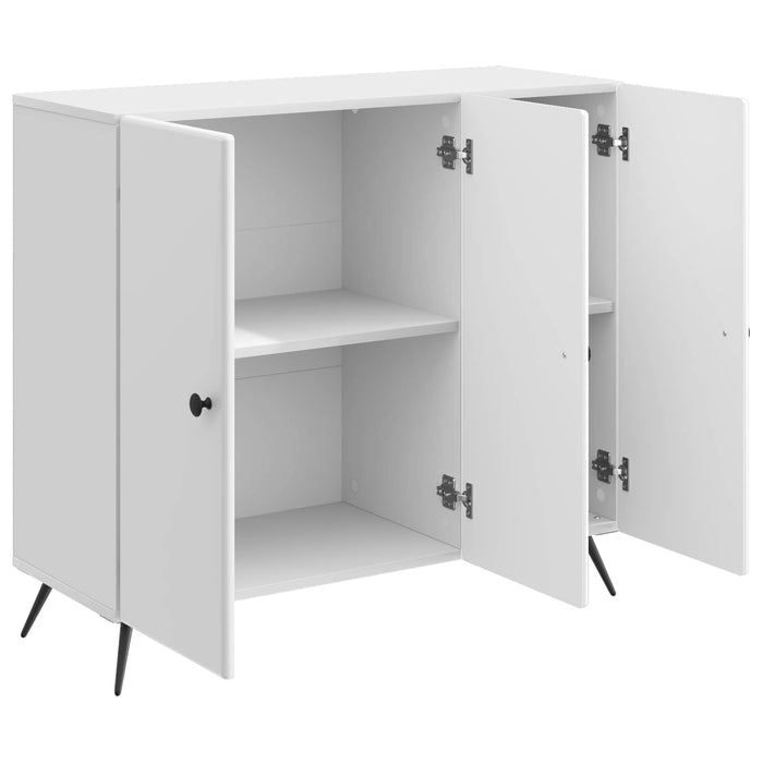 Bufet Alb foarte lucios 89 x 34,5 x 80 cm Lemn prelucrat - WALTI WALTI