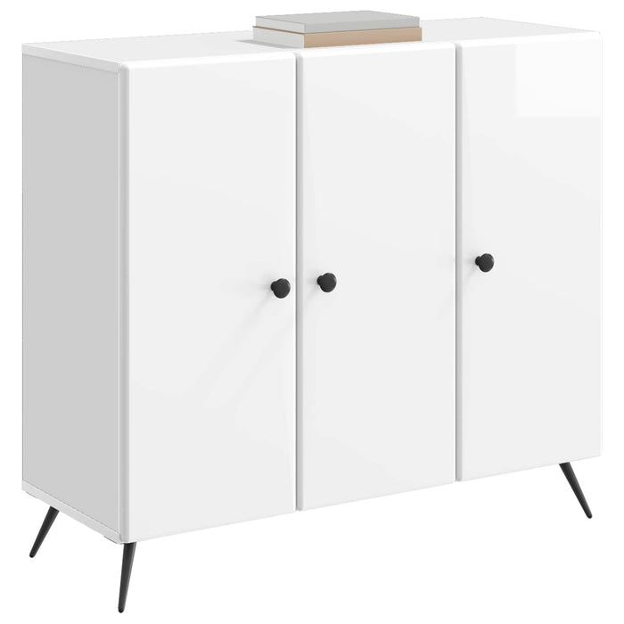 Bufet Alb foarte lucios 89 x 34,5 x 80 cm Lemn prelucrat - WALTI WALTI