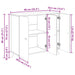 Bufet Alb foarte lucios 89 x 34,5 x 80 cm Lemn prelucrat - WALTI WALTI