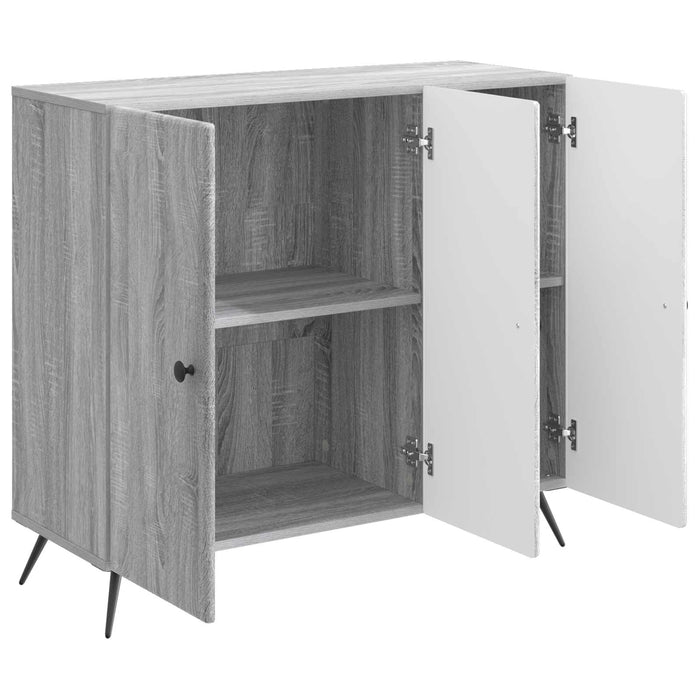 Bufet Sonoma gri 89 x 34,5 x 80 cm Lemn prelucrat - WALTI WALTI