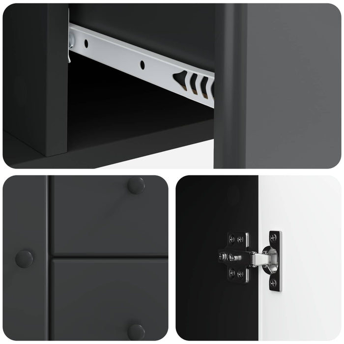 Bufet cu sertar Negru 89 x 34,5 x 60 cm Lemn prelucrat - WALTI WALTI