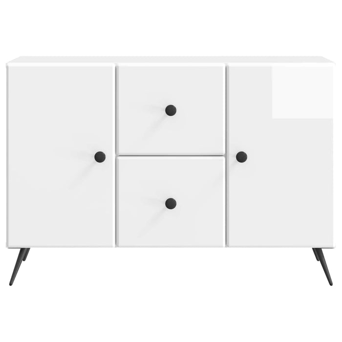 Bufet Alb foarte lucios 89 x 34,5 x 60 cm Lemn prelucrat - WALTI WALTI