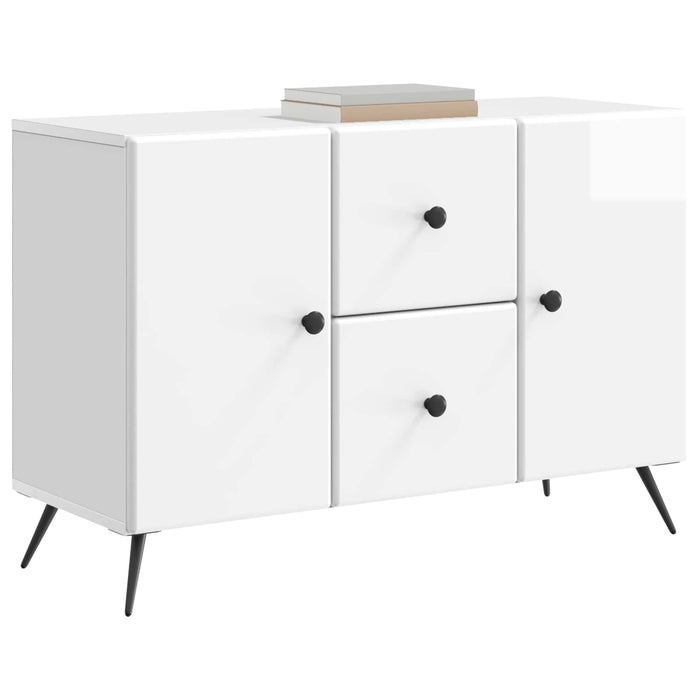 Bufet Alb foarte lucios 89 x 34,5 x 60 cm Lemn prelucrat - WALTI WALTI