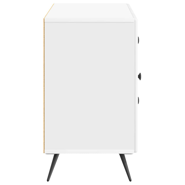 Bufet Alb foarte lucios 89 x 34,5 x 60 cm Lemn prelucrat - WALTI WALTI