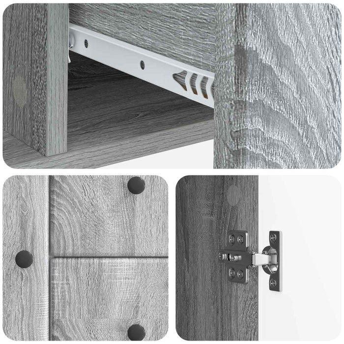 Bufet cu sertar Sonoma gri 89 x 34,5 x 60 cm Lemn prelucrat - WALTI WALTI