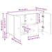 Bufet cu sertar Sonoma gri 89 x 34,5 x 60 cm Lemn prelucrat - WALTI WALTI