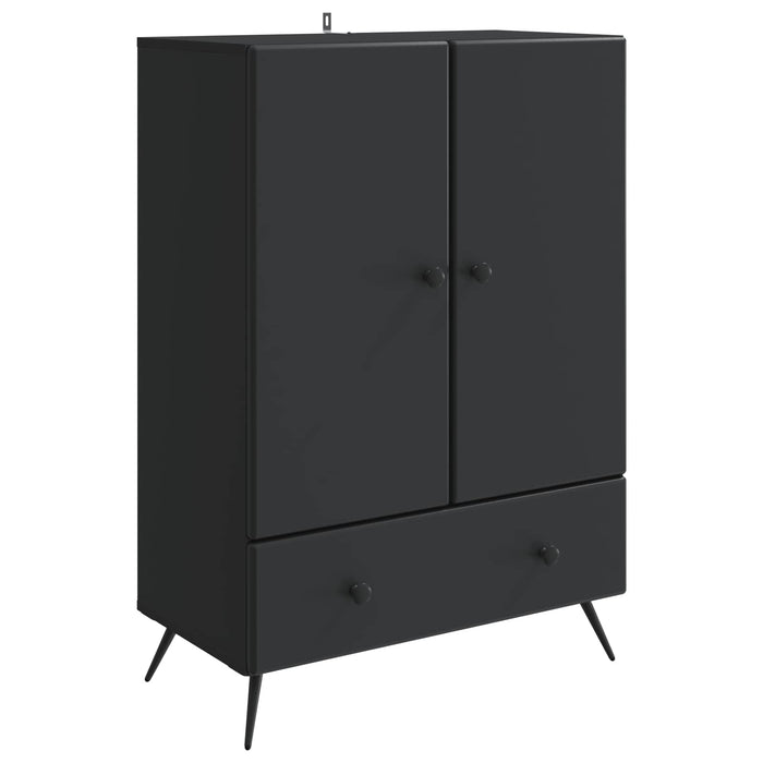 Bufet cu sertar Negru 66 x 34,5 x 95 cm Lemn prelucrat - WALTI WALTI