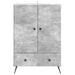 Bufet cu sertar Gri Beton 66 x 34,5 x 95 cm Lemn prelucrat - WALTI WALTI