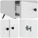 Bufet Alb foarte lucios 66 x 34,5 x 95 cm Lemn prelucrat - WALTI WALTI