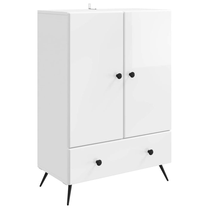Bufet Alb foarte lucios 66 x 34,5 x 95 cm Lemn prelucrat - WALTI WALTI