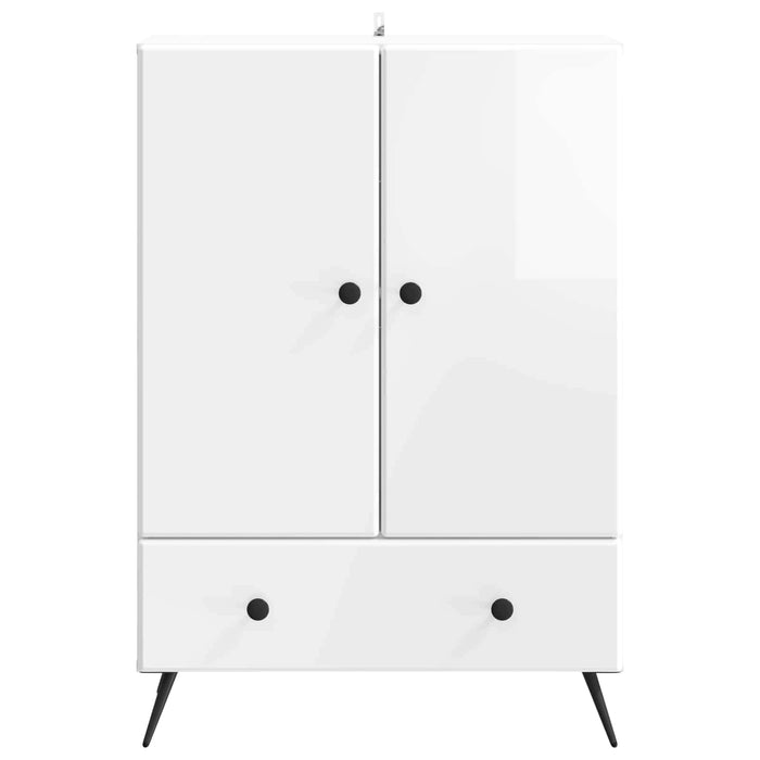 Bufet Alb foarte lucios 66 x 34,5 x 95 cm Lemn prelucrat - WALTI WALTI