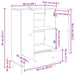 Bufet cu sertar Stejar fumuriu 66 x 34,5 x 95 cm Lemn prelucrat - WALTI WALTI