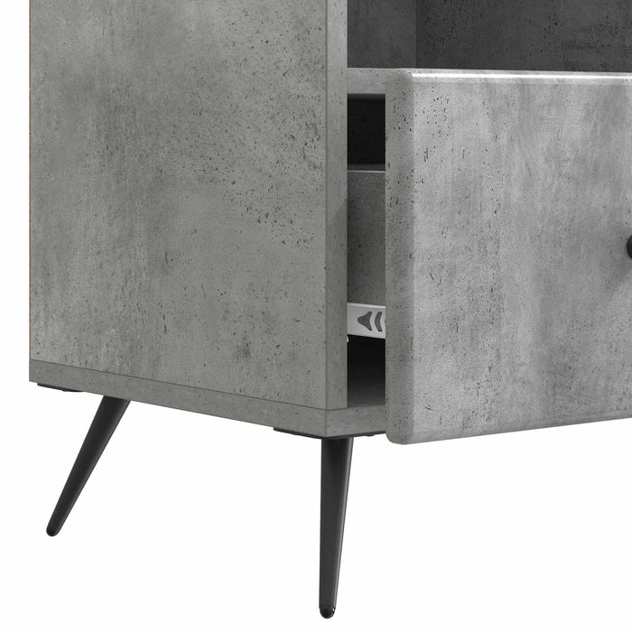 Cabinet TV Gri Beton 102 x 34,5 x 50 cm Lemn prelucrat - WALTI WALTI