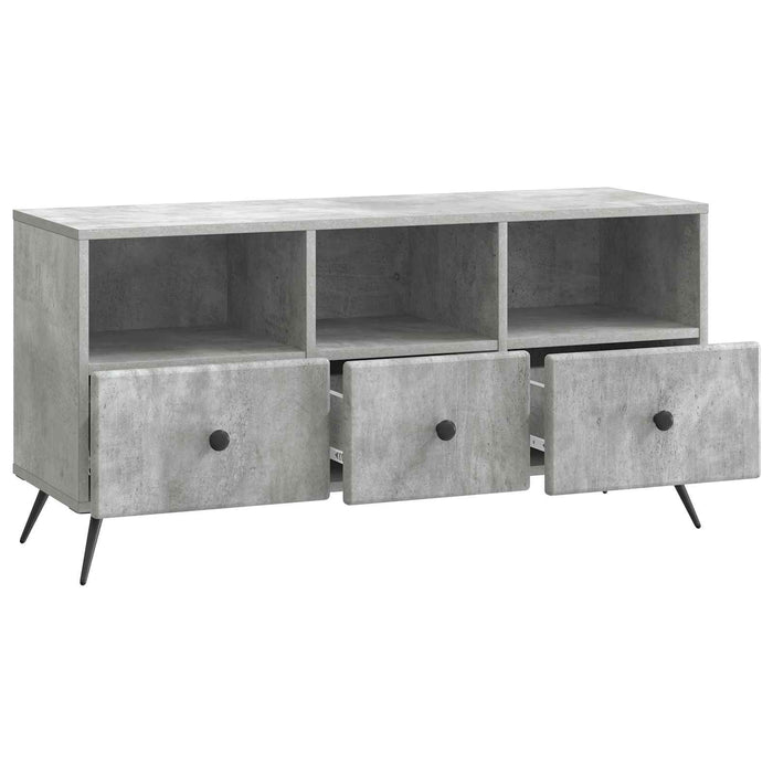 Cabinet TV Gri Beton 102 x 34,5 x 50 cm Lemn prelucrat - WALTI WALTI