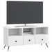 Cabinet TV Alb foarte lucios 102 x 34,5 x 50 cm Lemn prelucrat - WALTI WALTI
