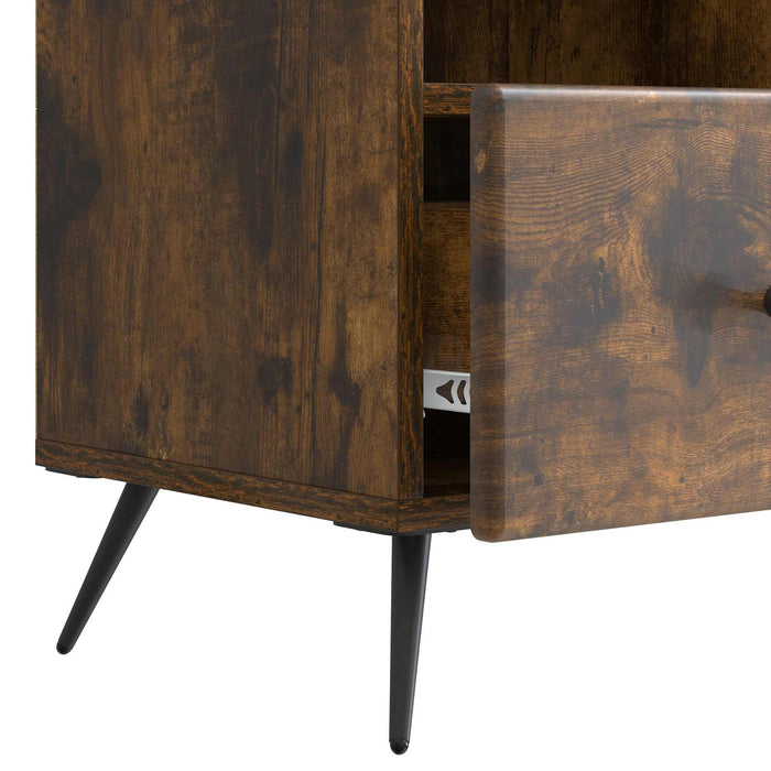 Cabinet TV Stejar fumuriu 102 x 34,5 x 50 cm Lemn prelucrat - WALTI WALTI