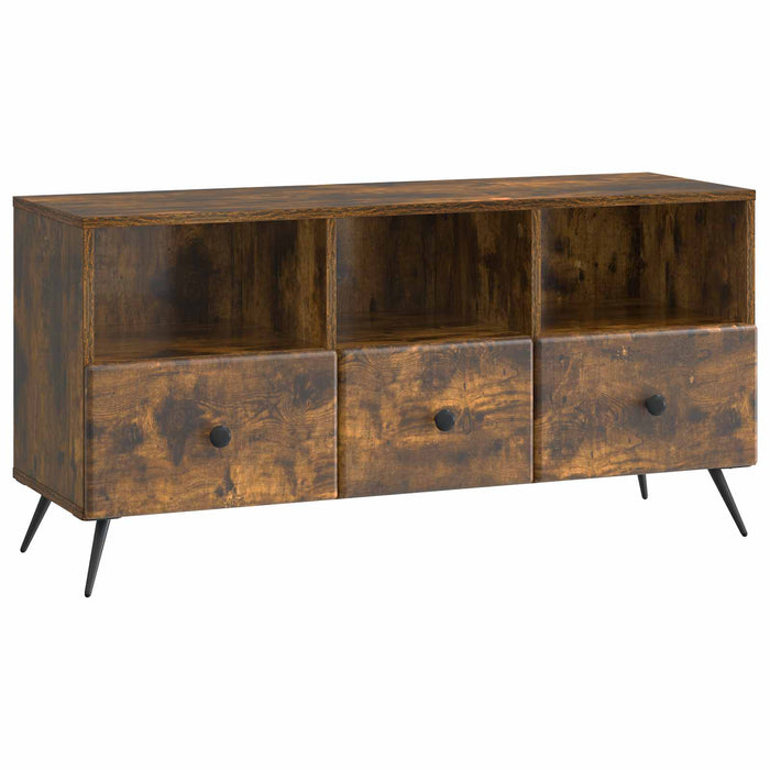 Cabinet TV Stejar fumuriu 102 x 34,5 x 50 cm Lemn prelucrat - WALTI WALTI