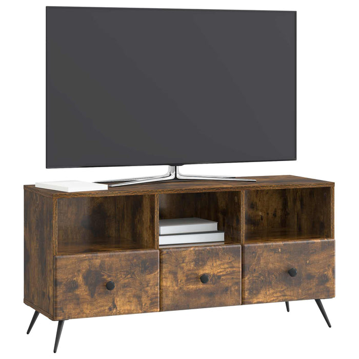 Cabinet TV Stejar fumuriu 102 x 34,5 x 50 cm Lemn prelucrat - WALTI WALTI