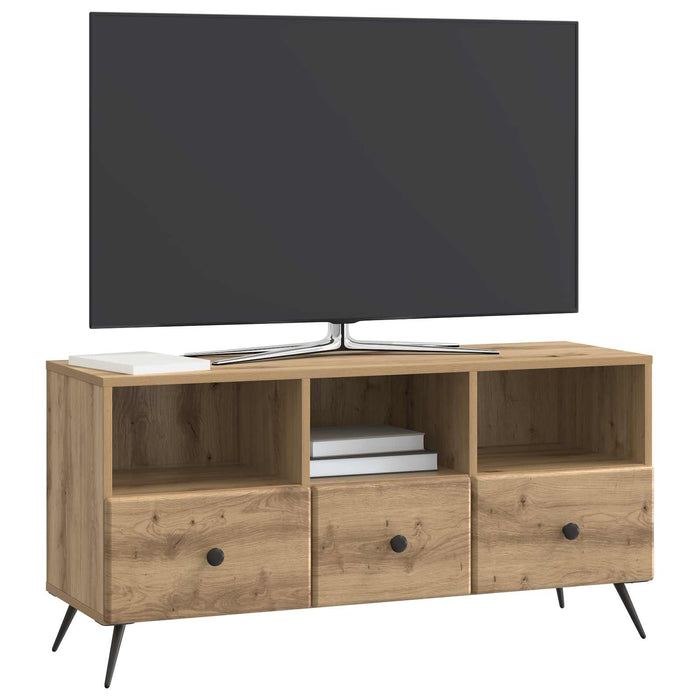 Cabinet TV Stejar Artizanal 102 x 34,5 x 50 cm Lemn prelucrat - WALTI WALTI