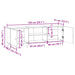 Cabinet TV Negru 150 x 31 x 50 cm Lemn prelucrat - WALTI WALTI