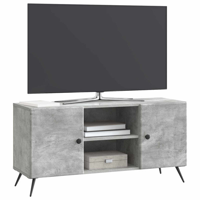 Cabinet TV Gri Beton 102 x 34,5 x 50 cm Lemn prelucrat - WALTI WALTI