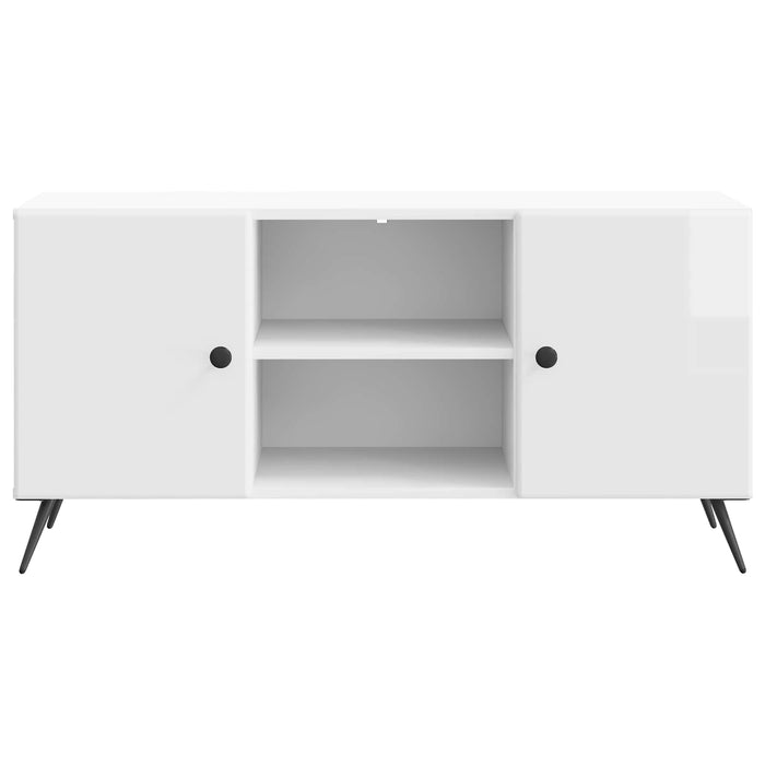 Cabinet TV Alb foarte lucios 102 x 34,5 x 50 cm Lemn prelucrat - WALTI WALTI