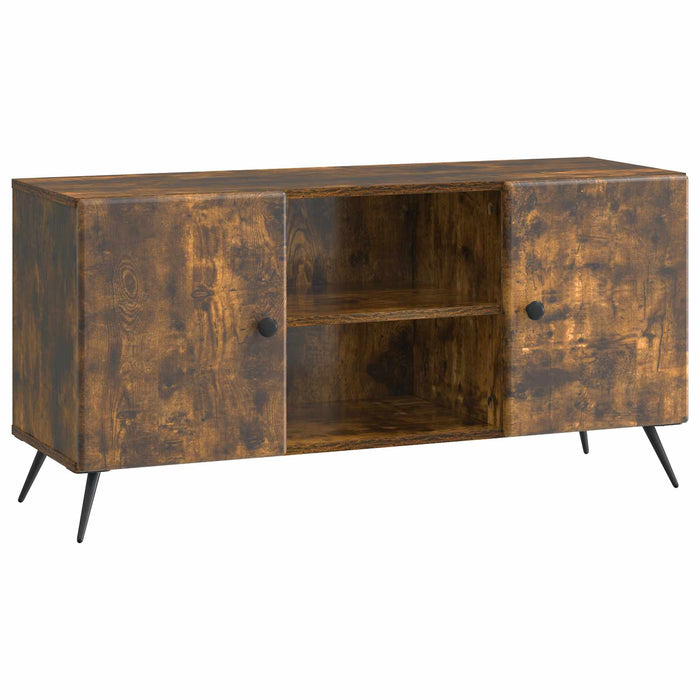 Cabinet TV Stejar fumuriu 102 x 34,5 x 50 cm Lemn prelucrat - WALTI WALTI