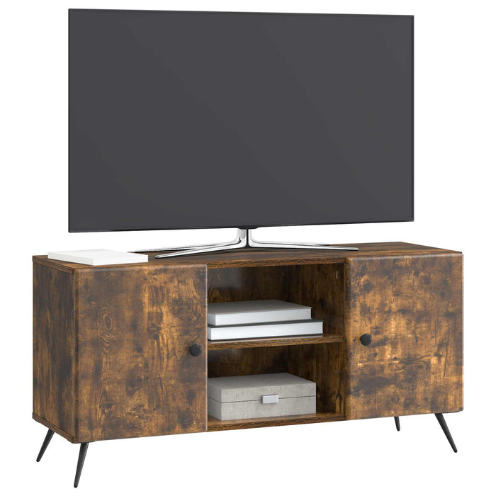 Cabinet TV Stejar fumuriu 102 x 34,5 x 50 cm Lemn prelucrat - WALTI WALTI