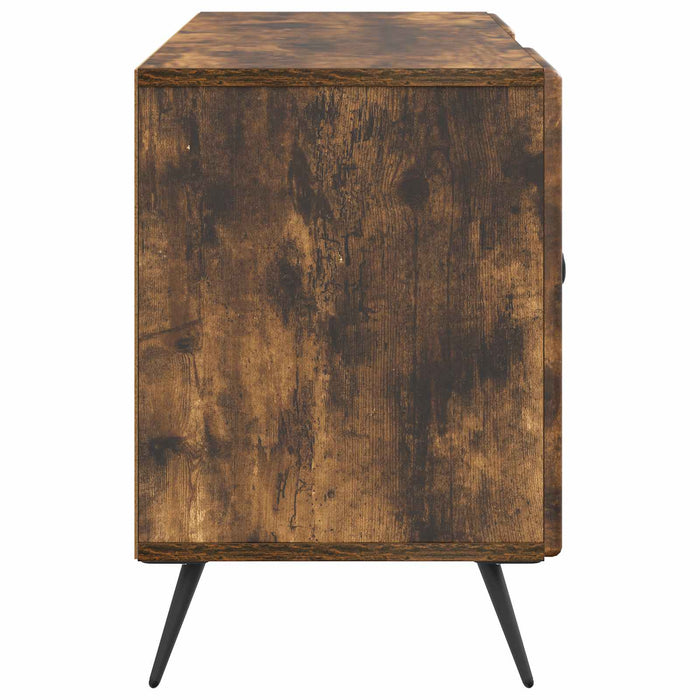 Cabinet TV Stejar fumuriu 102 x 34,5 x 50 cm Lemn prelucrat - WALTI WALTI