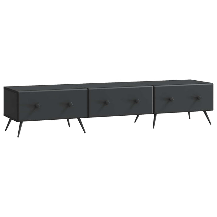Cabinet TV cu sertar Negru 147 x 34,5 x 30 cm Lemn prelucrat - WALTI WALTI