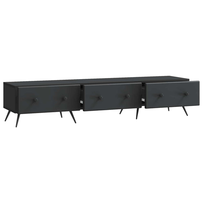 Cabinet TV cu sertar Negru 147 x 34,5 x 30 cm Lemn prelucrat - WALTI WALTI