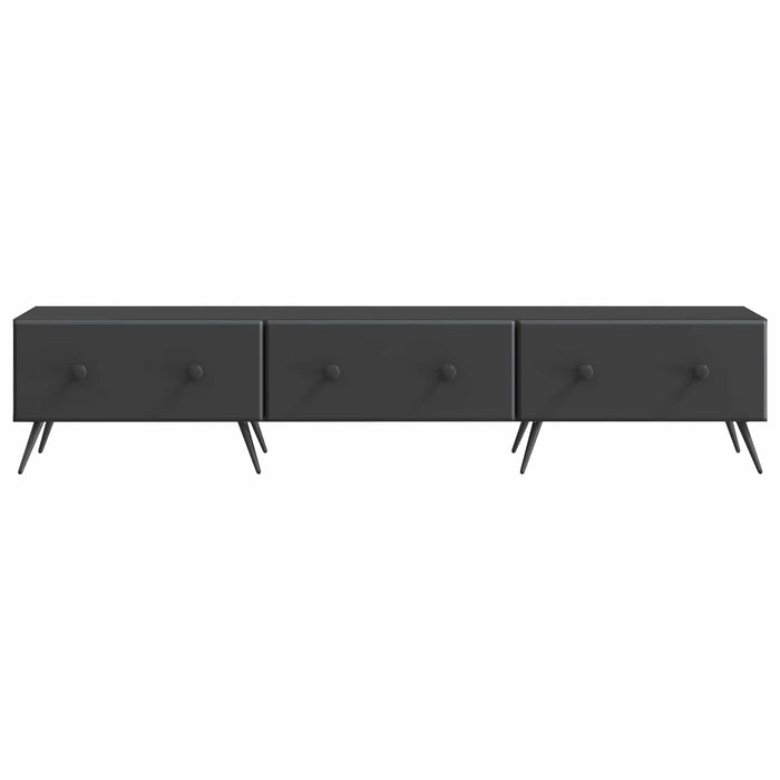 Cabinet TV cu sertar Negru 147 x 34,5 x 30 cm Lemn prelucrat - WALTI WALTI