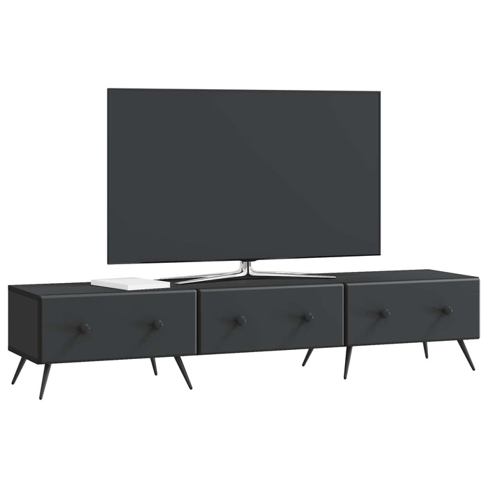 Cabinet TV cu sertar Negru 147 x 34,5 x 30 cm Lemn prelucrat - WALTI WALTI