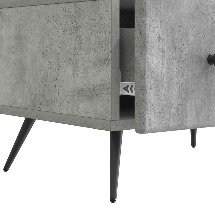 Cabinet TV Gri Beton 147 x 34,5 x 30 cm Lemn prelucrat - WALTI WALTI