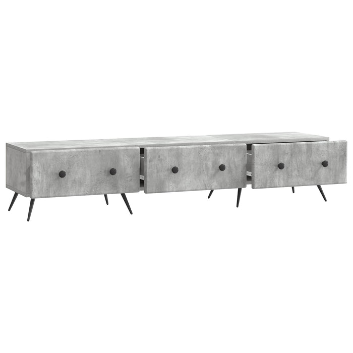 Cabinet TV Gri Beton 147 x 34,5 x 30 cm Lemn prelucrat - WALTI WALTI