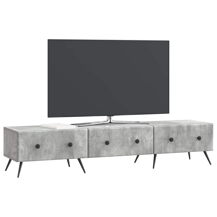 Cabinet TV Gri Beton 147 x 34,5 x 30 cm Lemn prelucrat - WALTI WALTI