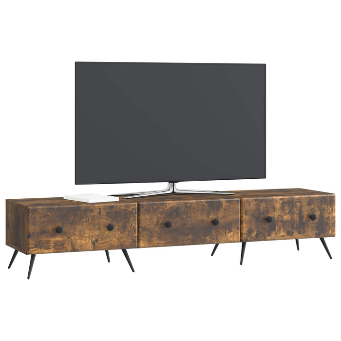 Cabinet TV Stejar fumuriu 147 x 34,5 x 30 cm Lemn prelucrat - WALTI WALTI