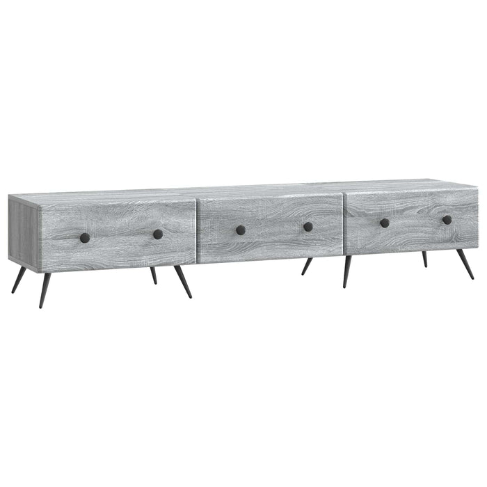 Cabinet TV Sonoma gri 147 x 34,5 x 30 cm Lemn prelucrat - WALTI WALTI