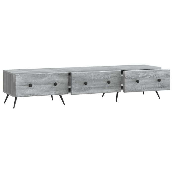 Cabinet TV Sonoma gri 147 x 34,5 x 30 cm Lemn prelucrat - WALTI WALTI