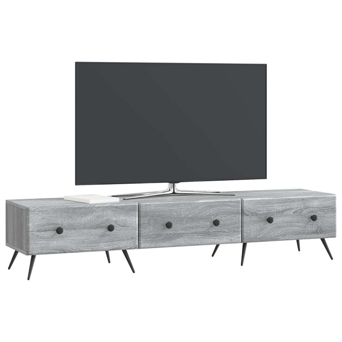 Cabinet TV Sonoma gri 147 x 34,5 x 30 cm Lemn prelucrat - WALTI WALTI
