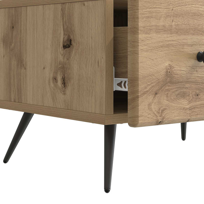 Cabinet TV Stejar Artizanal 147 x 34,5 x 30 cm Lemn prelucrat - WALTI WALTI