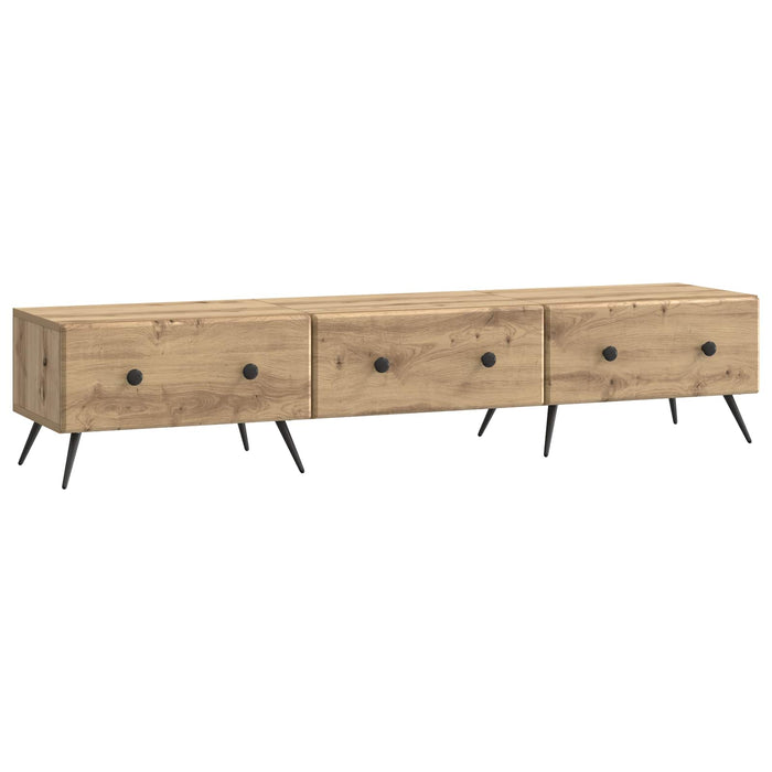 Cabinet TV Stejar Artizanal 147 x 34,5 x 30 cm Lemn prelucrat - WALTI WALTI