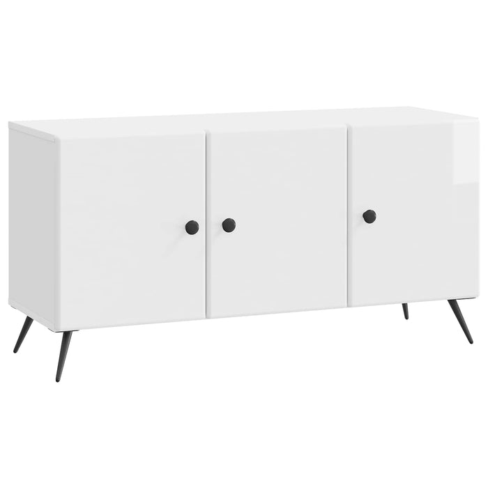 Cabinet TV Alb foarte lucios 99 x 34,5 x 50 cm Lemn prelucrat - WALTI WALTI