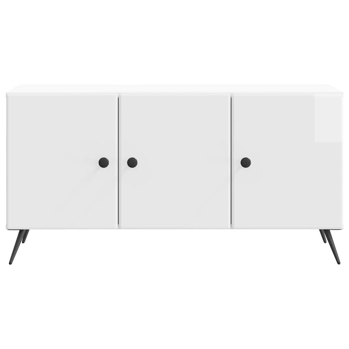 Cabinet TV Alb foarte lucios 99 x 34,5 x 50 cm Lemn prelucrat - WALTI WALTI