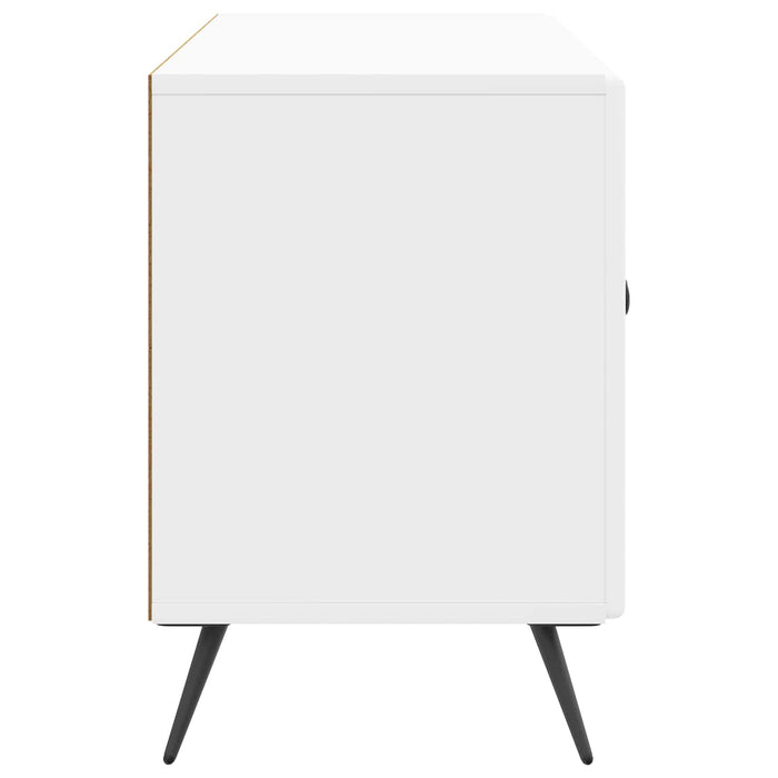 Cabinet TV Alb foarte lucios 99 x 34,5 x 50 cm Lemn prelucrat - WALTI WALTI