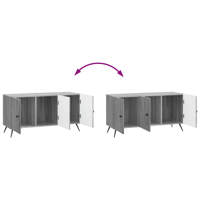 Cabinet TV Sonoma gri 99 x 34,5 x 50 cm Lemn prelucrat - WALTI WALTI
